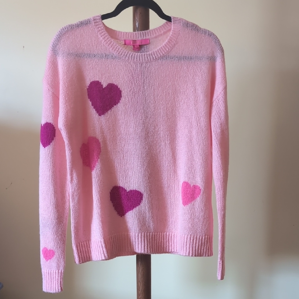 Lilly Pulitzer Pink Heart Sweater